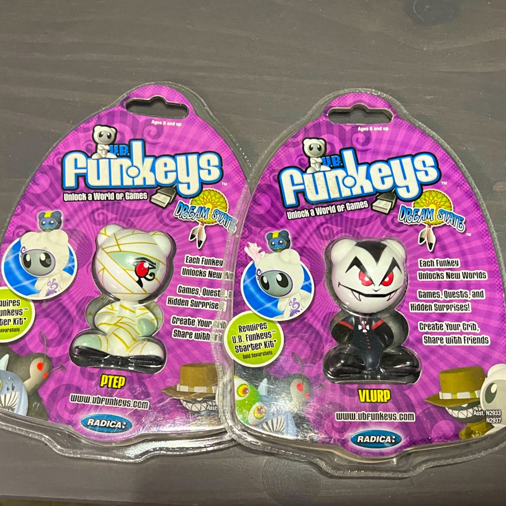 Brand New Sealed UB Funkeys Ptep & Vlurp by Mattel Radica